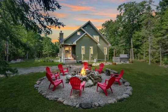 Twilight at the Mitten Pines Cabin!