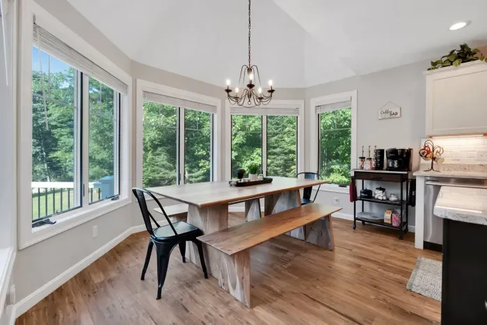 Dining table off of the kitchen, seating for 8