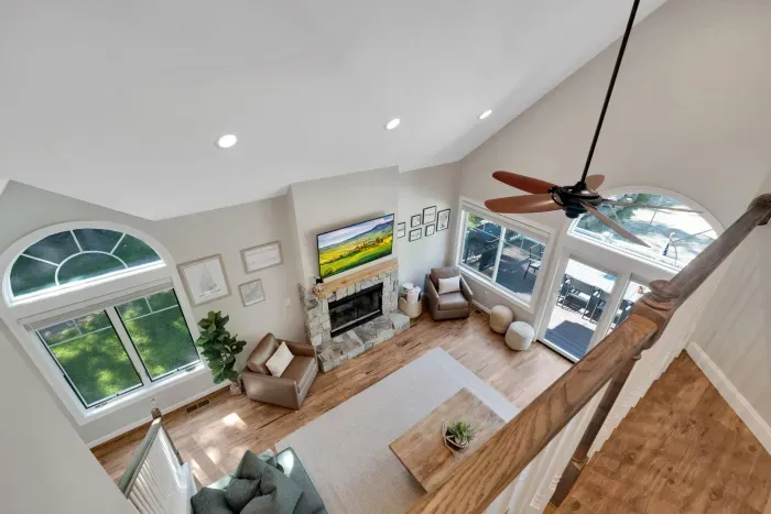 Second floor view of family room!