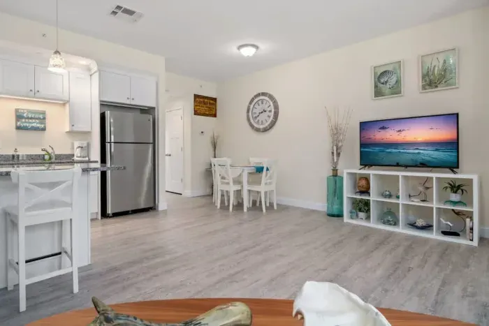 Open living room & kitchen