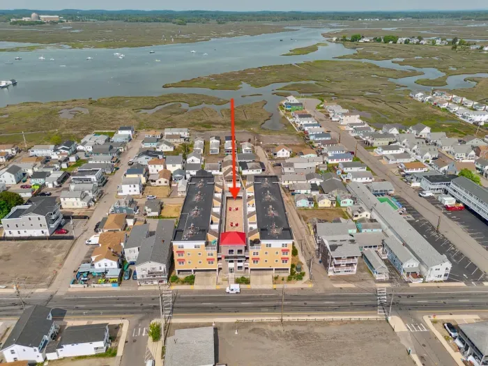 Aerial view, walking distance to beach, boardwalk and top attractions