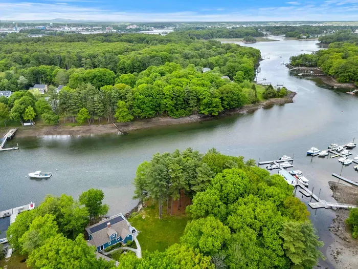Aerial of the Creekhouse and Sagamore Creek.