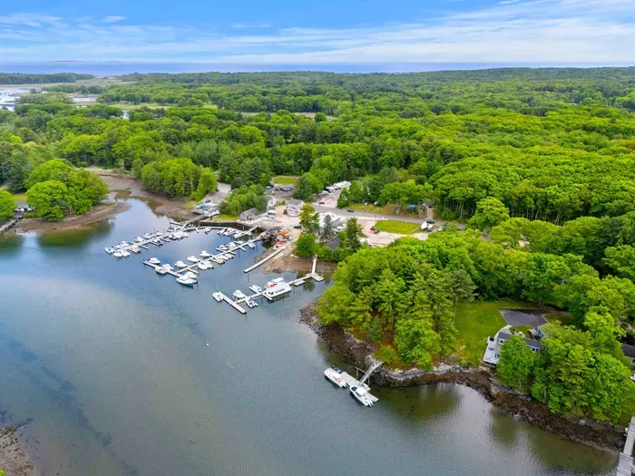Aerial of the Creekhouse and Sagamore Creek.