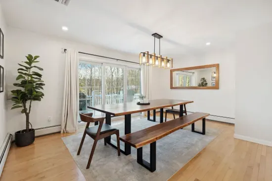 Welcome to Winnisquam Landing! The dining table that comfortable seats 10!