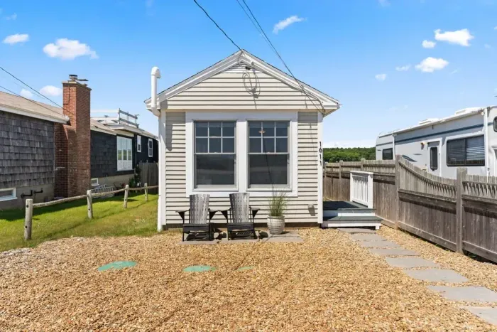 Front street view of property with parking for up to 5 vehicles