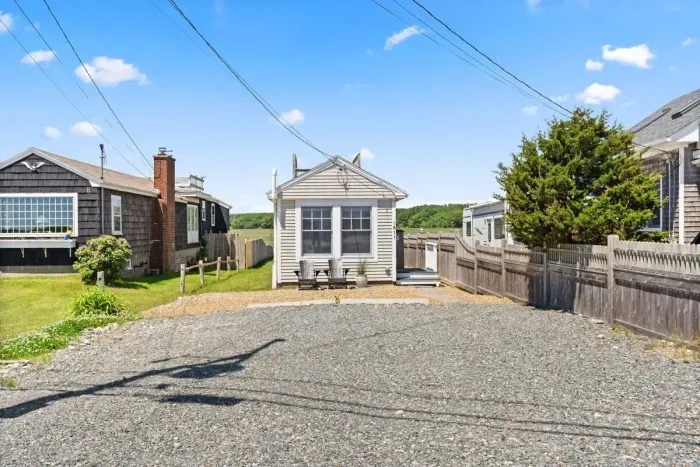 Front street view of property with parking for up to 5 vehicles