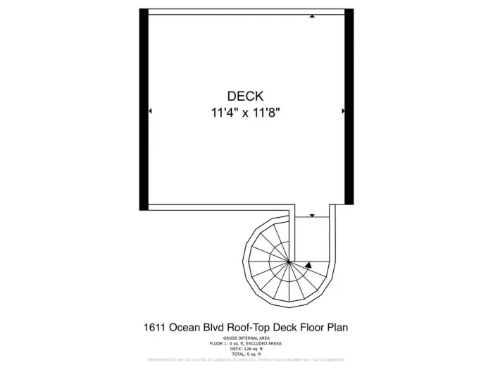 Roof-top deck floor plan