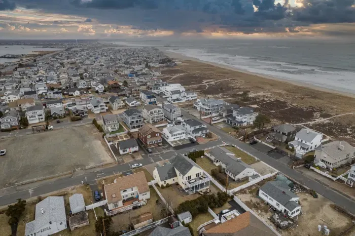 Aerial views of the home and Seabrook Beach!
