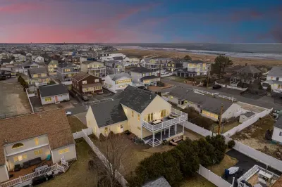 Aerial views - steps to the beach!