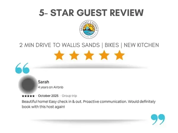 5 Star Review from a Recent Guest
