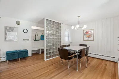 Dining area with seating for 6. The A/C cools the entire main living area