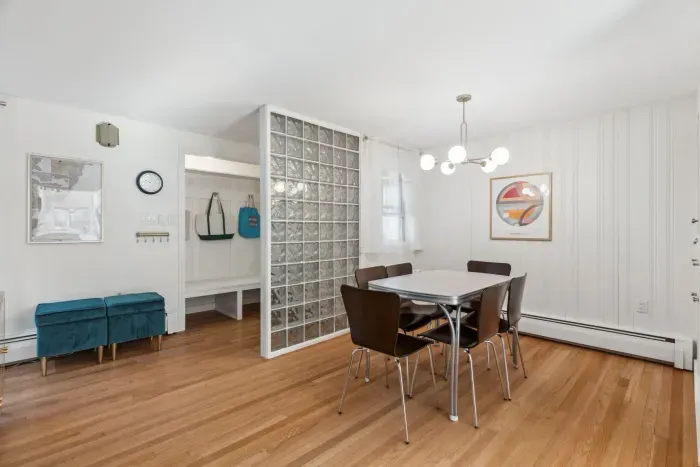 Dining area with seating for 6. The A/C cools the entire main living area