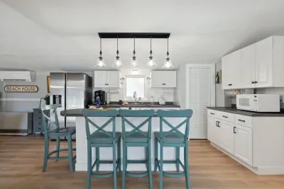 Fully equipped kitchen with updated appliances