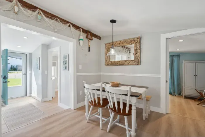 4-person dining table off the kitchen