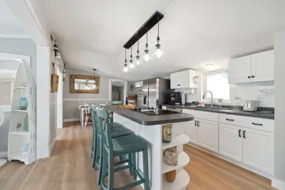 Fully equipped kitchen with updated appliances