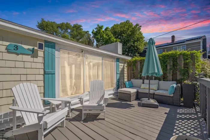 Welcome to the Riverside Cottage Retreat! Ample parking, a beautiful yard, and large deck.