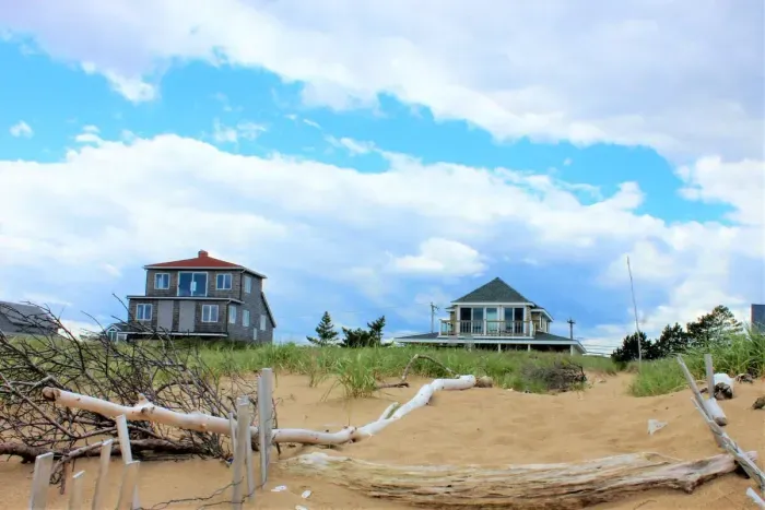 View of the cottage from Plum Island Beach