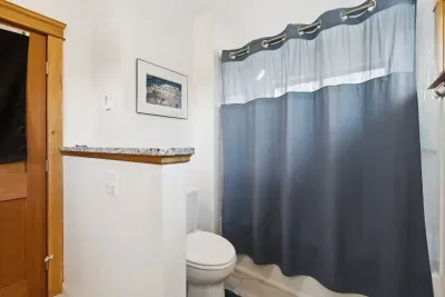 Upstairs bathroom with walk-in shower