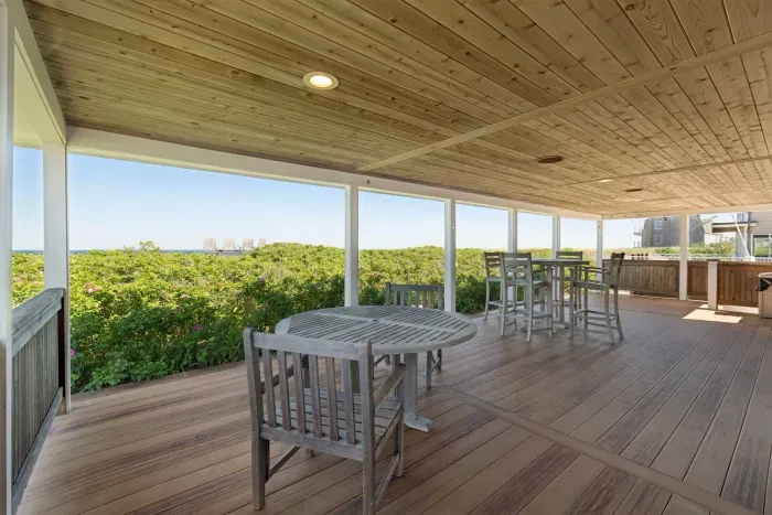First floor decks overlooking the Atlantic Ocean