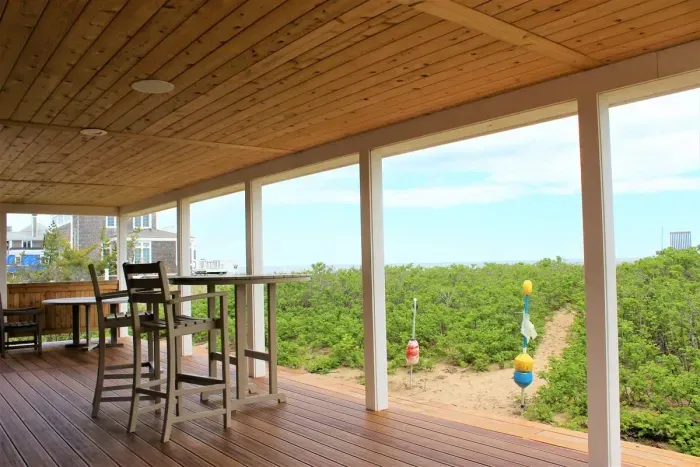 First floor decks overlooking the Atlantic Ocean