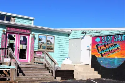 Just steps away from The Cottage Surf Shop, Ice cream shop and market.
