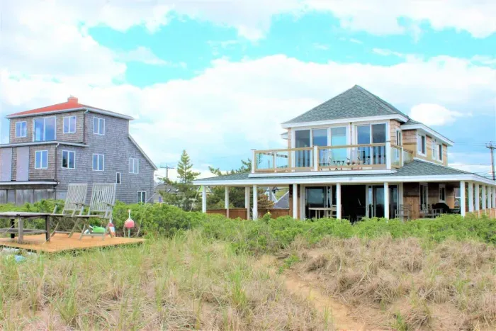 View of the cottage from Plum Island Beach