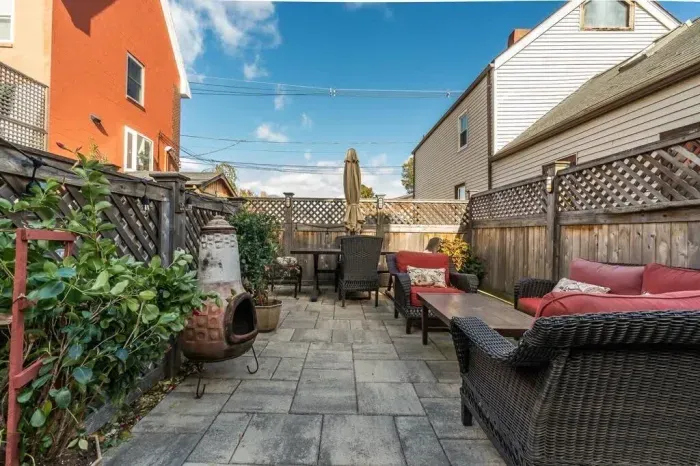 Private outdoor patio exclusive to this rental, located in the back of the property and abutting you're dedicated 2 off-street parking spots.