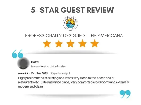 5 Star Review from a Recent Guest