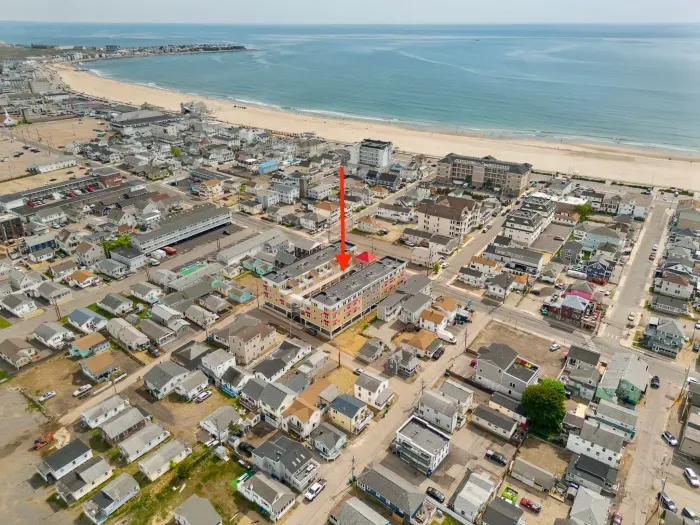 Aerial view of the property.