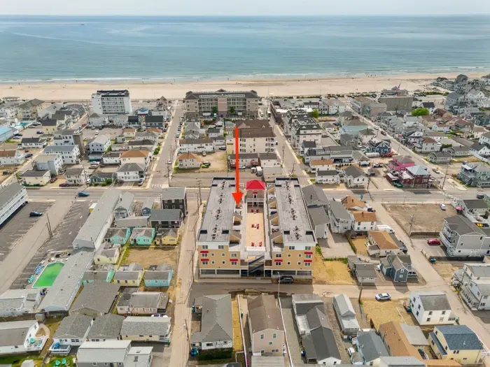 Aerial view of the property.