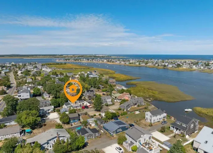 Aerial view of Plum Island