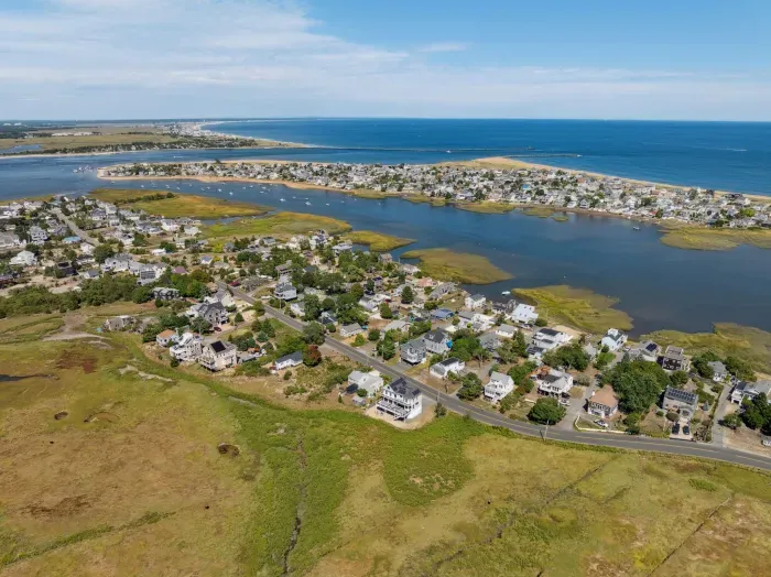 Aerial view of Plum Island