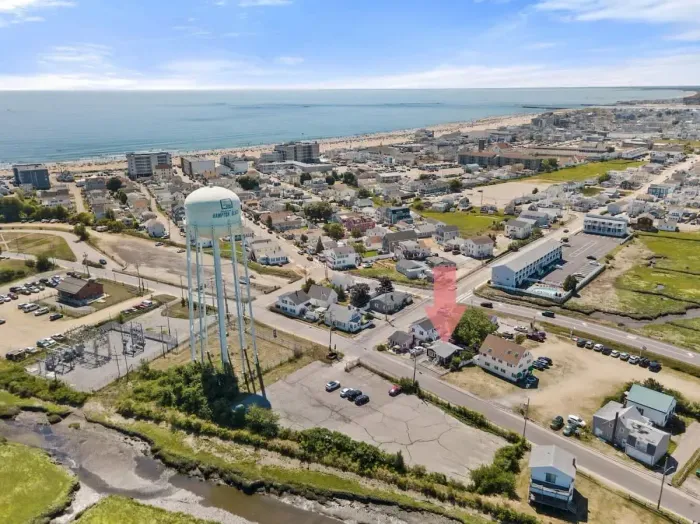 Aerial views - Walkable to the beach, off-street parking for up to 4 cars, private fenced in yard.