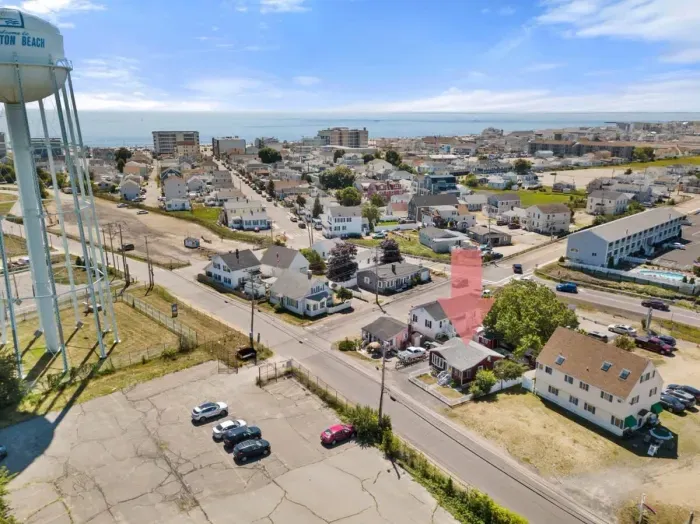 Aerial views - Walkable to the beach, off-street parking for up to 4 cars, private fenced in yard.