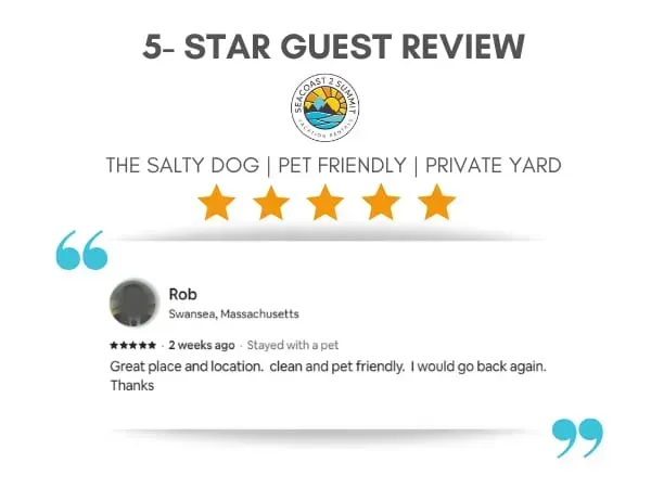 5 Star Review from recent guest