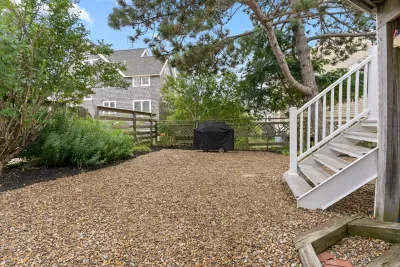 Private back yard with grill