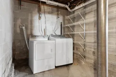 In-unit laundry located in basement/garage