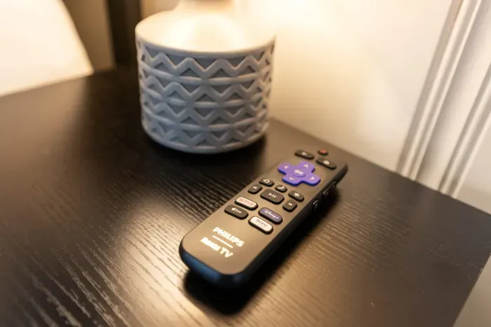 Roku smart TV's in 3 out of 4 bedrooms