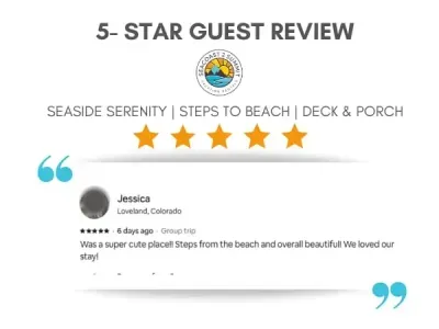 5 Star review from a recent guest