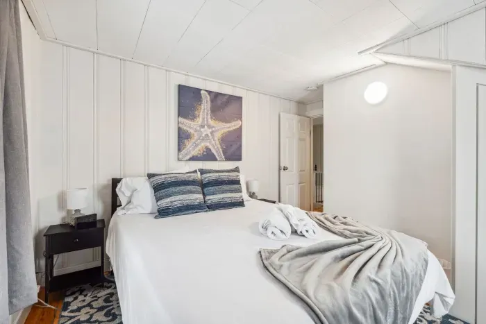 Bedroom #2 with queen bed and smart TV