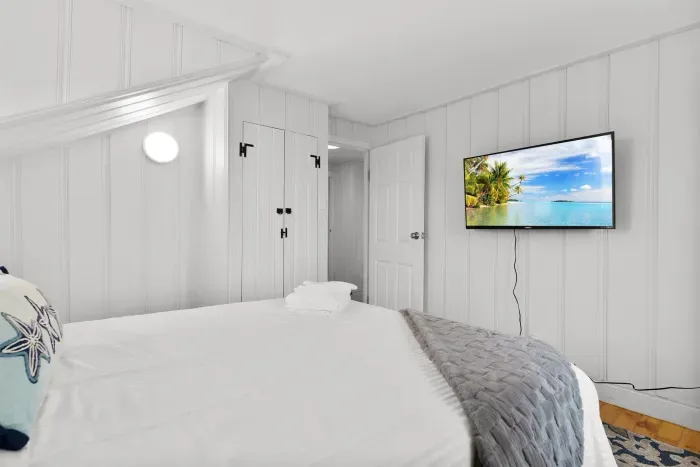 Bedroom #3 with queen bed and smart TV