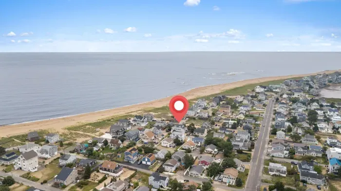 Aerial view - steps to the beach!
