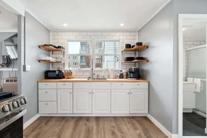 Fully equipped kitchen with all the essential utensils