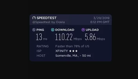 Excellent internet speeds for all of your entertainment and work needs!