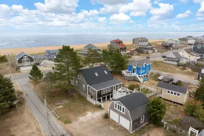 Aerial shot of the neighborhood.