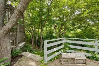 This is the alternative access to the entry via two large stone steps.