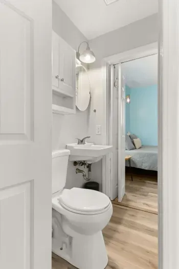 Bathroom with stand up shower (no tub)