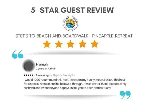 5 Star Review from a Recent Guest