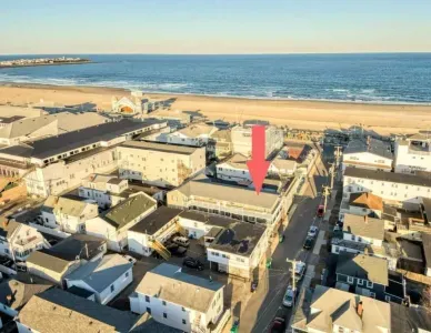 Aerial view, 1/2 block to the beach and boardwalk