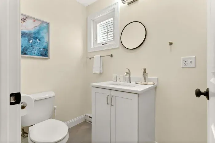 Bathroom #3 with standup tiled shower. Clean towels provided!